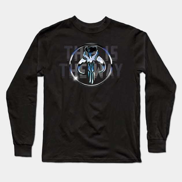 This Is The Way Blue Chrome Long Sleeve T-Shirt by EmrysDesigns